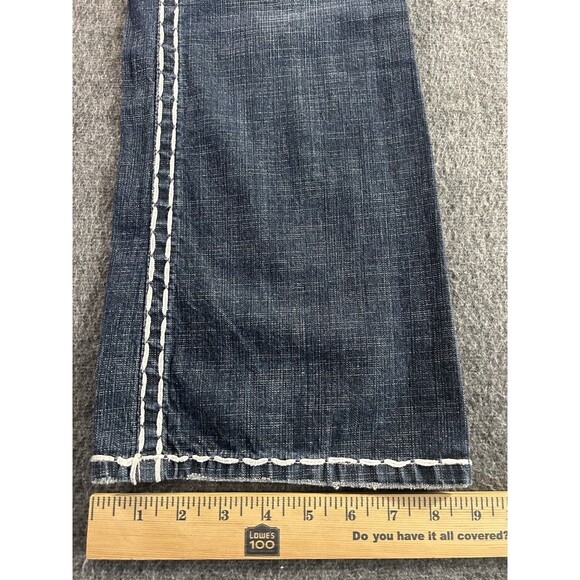 VTG Y2K Laguna Beach Jean Co 28x34 Embroidered Thick Stitch Low Rise Bootcut USA - Picture 10 of 13